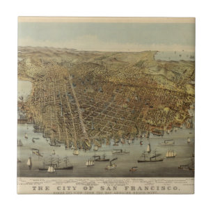 San Francisco Birds eye uitzicht Tegeltje