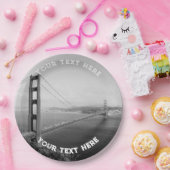 San Francisco Black White Custom Golden Gate Papieren Bordje (Feest)