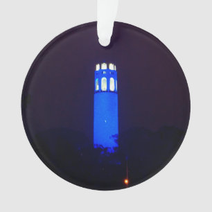 San Francisco Blue Coit Tower Ornament
