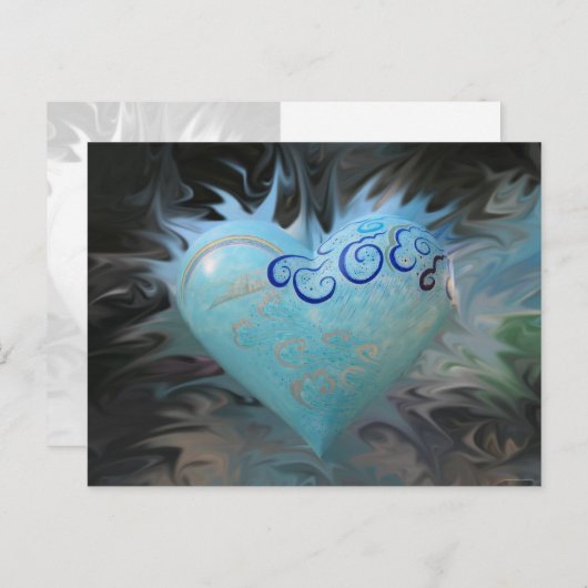 San Francisco Blue Heart - briefkaart (Voorkant / Achterkant)