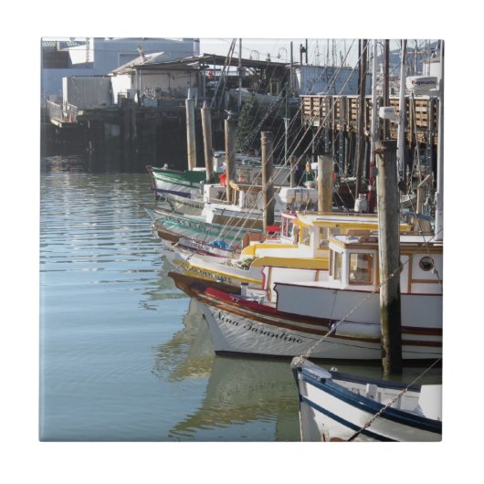 San Francisco Boats Tegeltje (Voorkant)