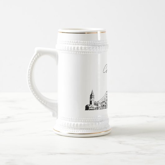 San Francisco Bridal Party Gift Gepersonaliseerd Bierpul (Links)