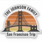 San Francisco Bridge Sunset Custom Laptop Sticker (Voorkant)