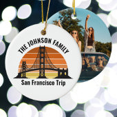 San Francisco Bridge Sunset Custom Photo Christmas Keramisch Ornament