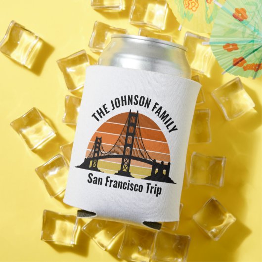 San Francisco Bridge Sunset Custom Souvenir Blikjeskoeler (Insitu Zomer)