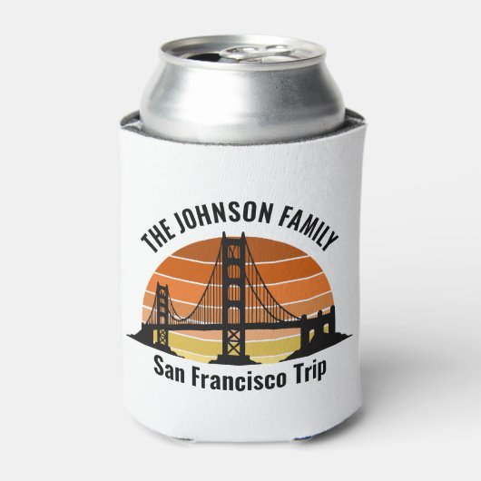 San Francisco Bridge Sunset Custom Souvenir Blikjeskoeler (Blikje Voorkant)