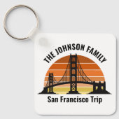 San Francisco Bridge Sunset Custom Trip Souvenir Sleutelhanger (Voorkant)