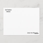 San Francisco Briefkaart (Achterkant)