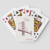 San Francisco bruiloft Pokerkaarten (Achterkant)