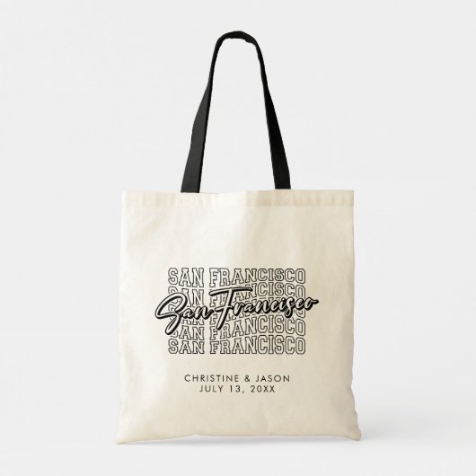 San Francisco bruiloft welkom Tote Bag (Achterkant)