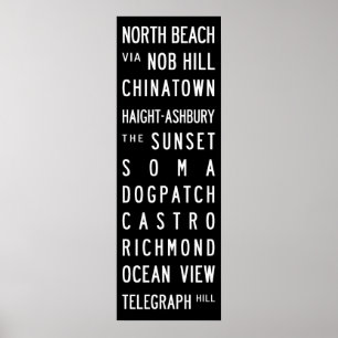 San Francisco Bus Roll Poster