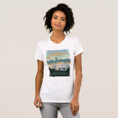San Francisco, CA - Briefkaart Row T-shirt (Voorkant volledig)