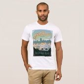 San Francisco, CA - Briefkaart Row T-shirt (Voorkant volledig)