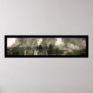 San Francisco CA Burning Photo 1906b Poster
