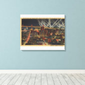 San Francisco, CA Canvas Afdruk (Insitu (Houten vloer))