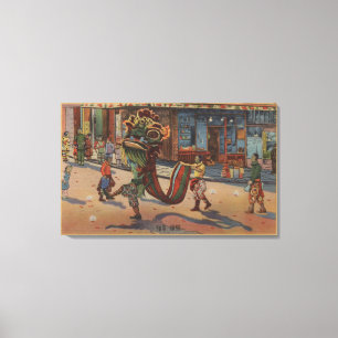 San Francisco, CA - Dance of the Magnificent Canvas Afdruk