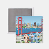 San Francisco, CA | De stad van de baai Magneet (Voorkant / Achterkant)
