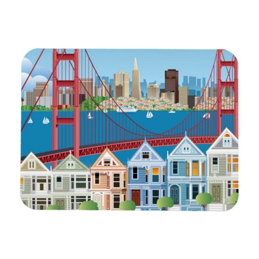 San Francisco, CA | De stad van de baai Magneet (Horizontaal)