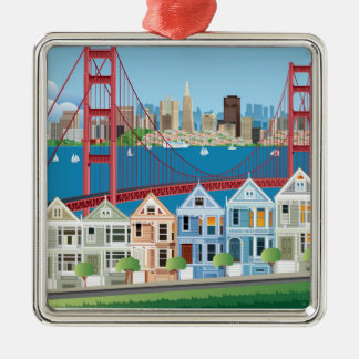 San Francisco, CA | De stad van de baai Metalen Ornament