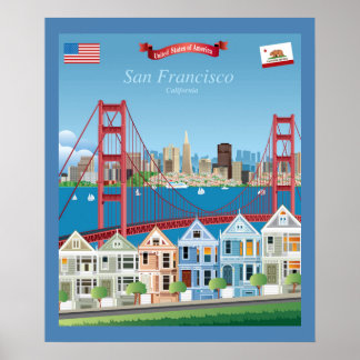 San Francisco, CA | De stad van de baai Poster