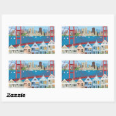 San Francisco, CA | De stad van de baai Rechthoekige Sticker (Vel)