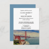 San Francisco CA Golden Gate Br Faire-part de mari (Devant / Derrière)