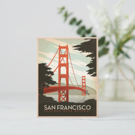 San Francisco, CA - Golden gate bridge Briefkaart (Staand voorkant)