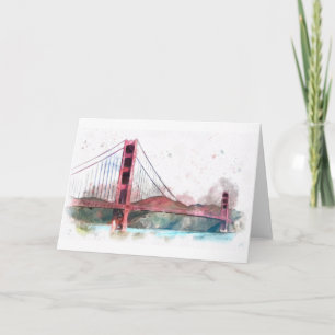 San Francisco, CA - Golden Gate Bridge Card Kaart