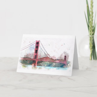 San Francisco, CA - Golden Gate Bridge Card Kaart
