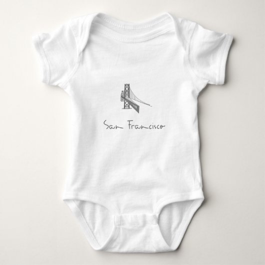 San Francisco CA Golden Gate Bridge Romper (Voorkant)