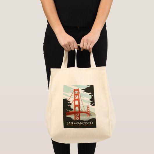 San Francisco, CA - Golden Gate Bridge Tote Bag (Voorkant (product))