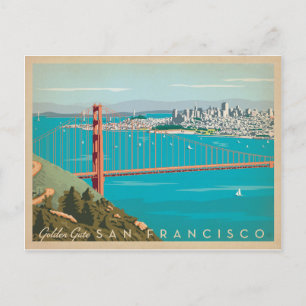 San Francisco, CA - Golden Gate Briefkaart
