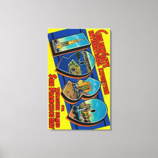 San Francisco, CA - Golden Gate Internat'l Canvas Afdruk (Voorkant)