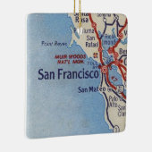 San Francisco CA Map Keramisch Ornament (Rechts)