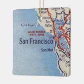 San Francisco CA Map Keramisch Ornament (Links)