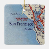 San Francisco CA  Map Keramisch Ornament (Achterkant)