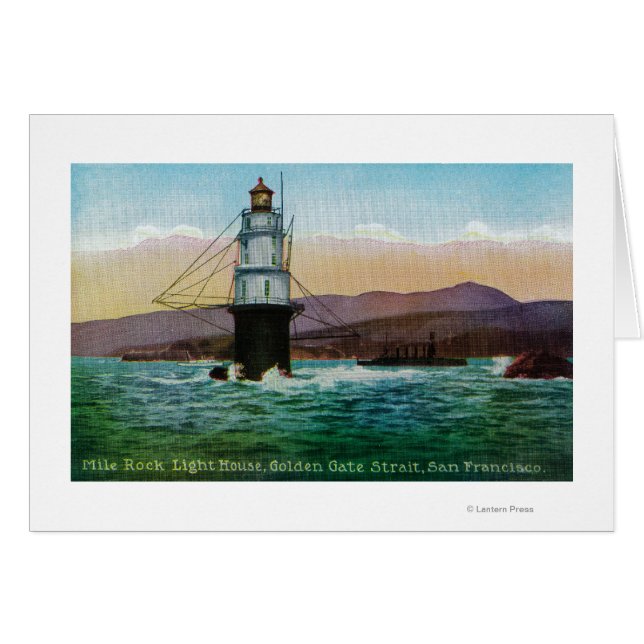 San Francisco, CA Mile Rock Light House (Devant horizontal)