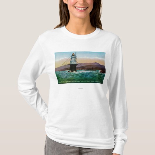 San Francisco, CA Mile Rock Light House T-shirt (Voorkant)