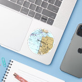 San Francisco CA Nautical Chart Sticker (Laptop met iPhone)