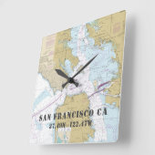 San Francisco CA Nautical Chart Vierkante Klok (Hoek)
