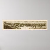 San Francisco, CA Panoramic Map - 1856 Poster (Voorkant)