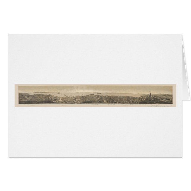 San Francisco, CA Panoramic Map - 1862 (Voorkant Horizontaal)