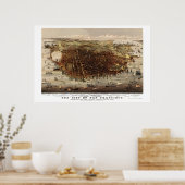San Francisco, CA Panoramic Map - 1878 Poster (Keuken)