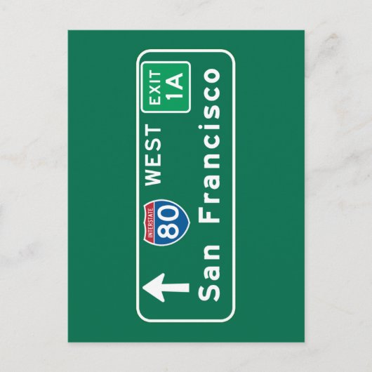 San Francisco, CA Road Sign Briefkaart (Voorkant)