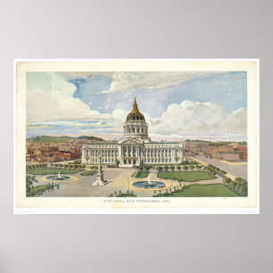 San Francisco, CA. Stadhuis (0286A) Poster
