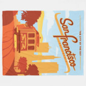 San Francisco, CA - The City by the Bay Fleece Deken (Voorkant (Horizontaal))