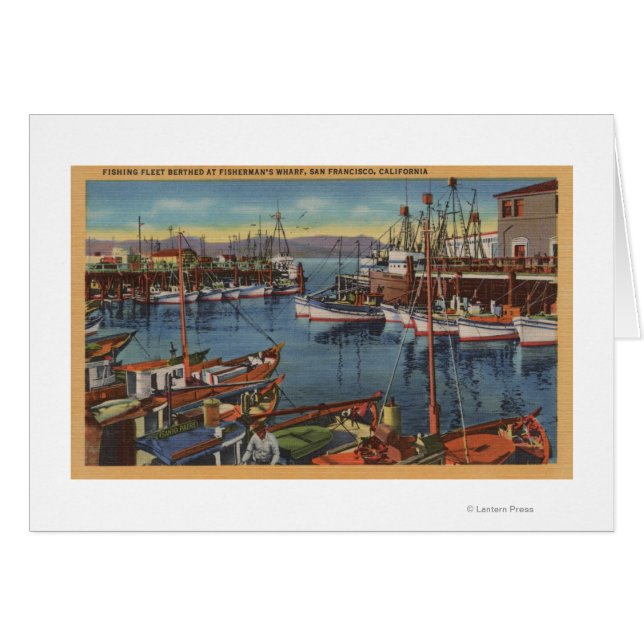 San Francisco, CA Vist Vloot bij Fisherman's (Voorkant Horizontaal)