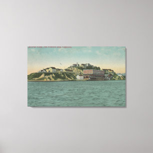 San Francisco, CAAlcatraz Island Prison Uitzicht Canvas Afdruk