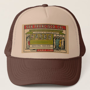 San Francisco Cable Car Baseball Hat Trucker Pet