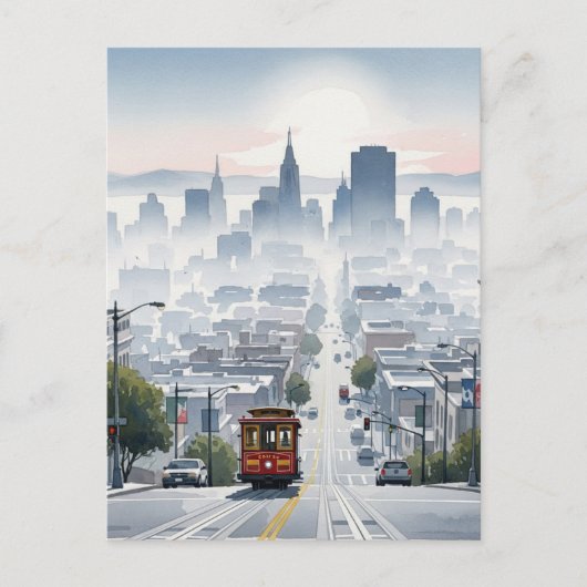 San Francisco Cable Car Briefkaart (Voorkant)